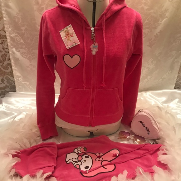 Adorable popsicle pink y2k juicy style velour my melody tracksuit ๐ - Picture 4 of 14